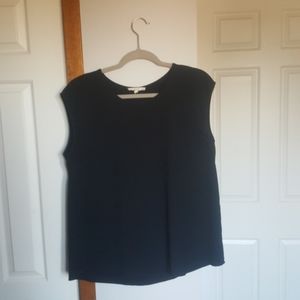 Black cap sleeve top